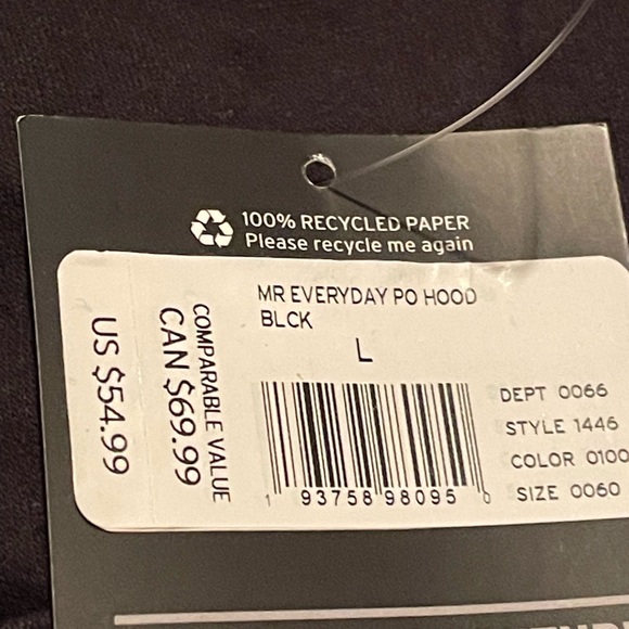 Men's Eddie Bauer Black Everyday Pullover Hoodie Size Large - Picture 2 of 6